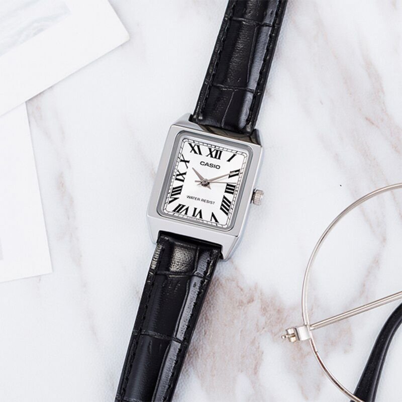 CASIO - Relógio De Couro Feminino Casio LTP-V007L-7B1UDF