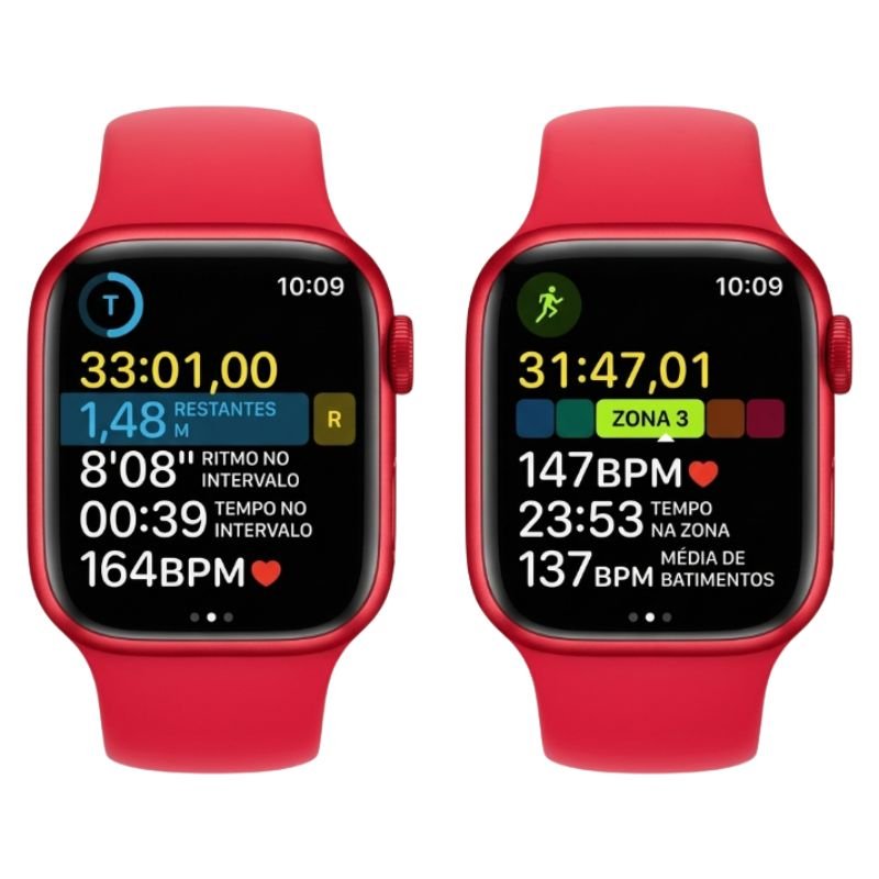 APPLE - Apple Watch Série 9 Vermelho 41 MM Cor: Vermelha (GPS) - Imagem 2