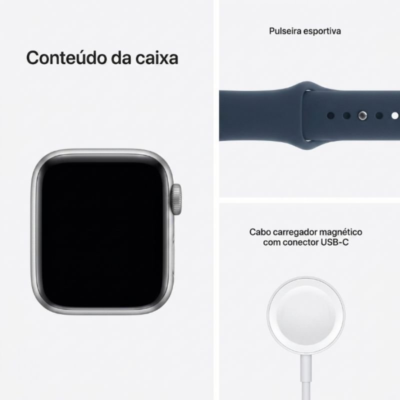 APPLE - Apple Watch Series SE 2 40 MM Cor: Silver Blue (GPS) - Imagem 2